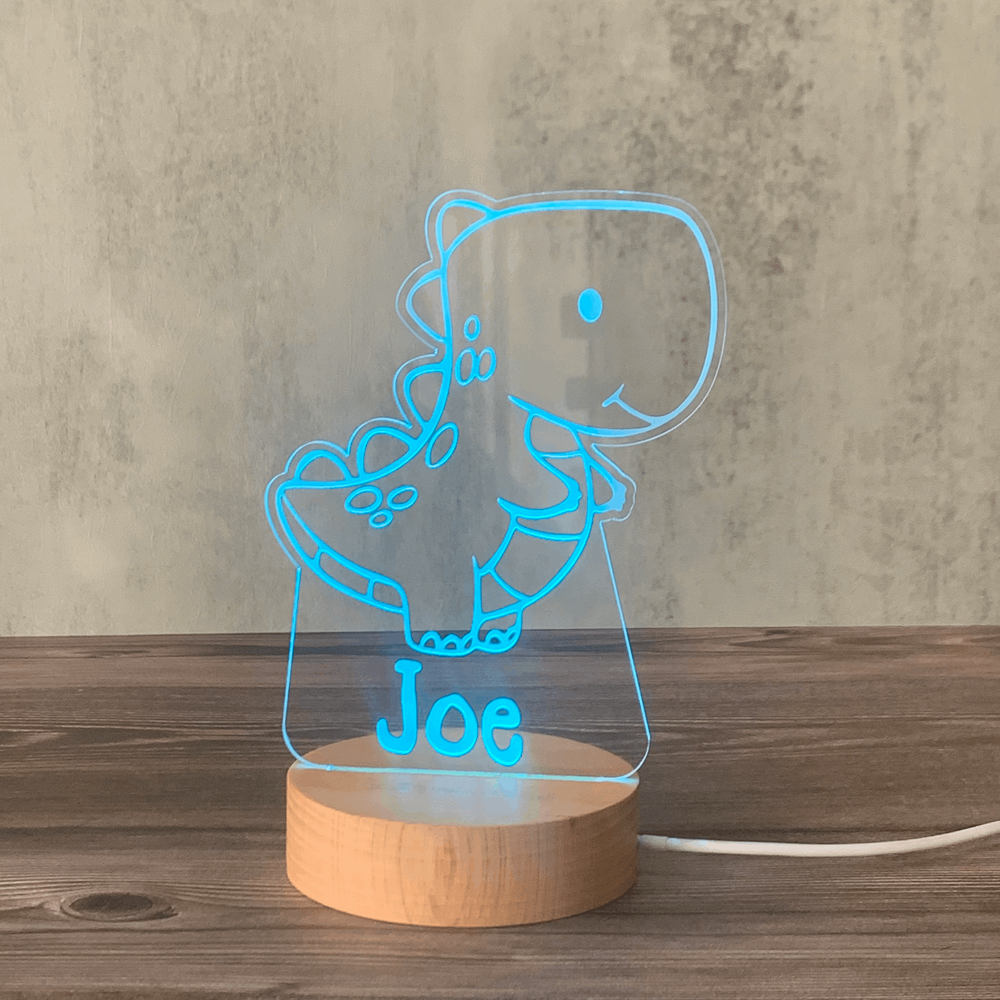 Personalised Gift Night Light for Little Boy- Dino