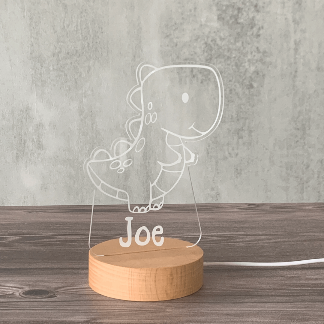 Personalised Gift Night Light for Little Boy- Dino