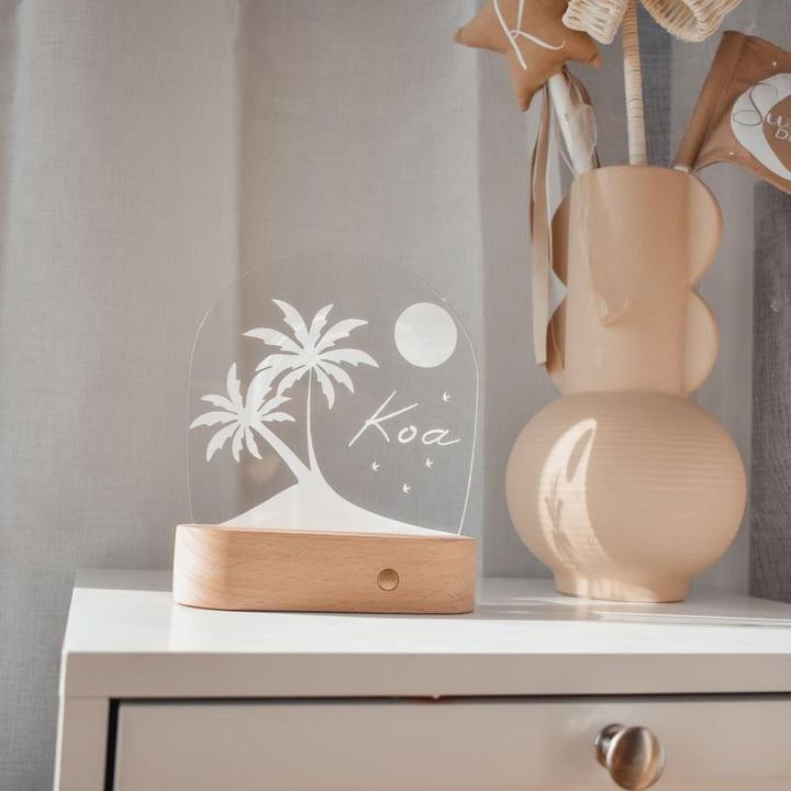 Personalised Gift Night Light - Palm Tree