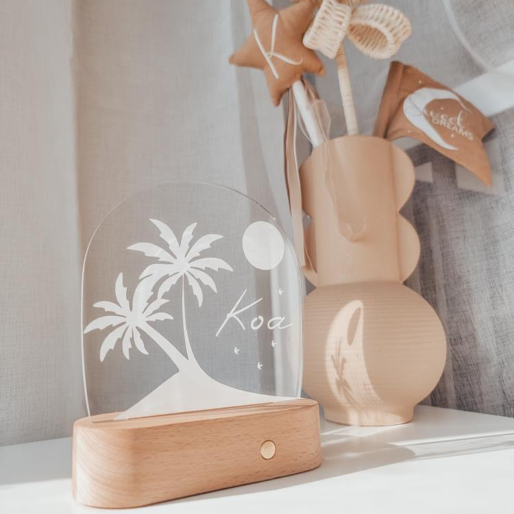 Personalised Gift Night Light - Palm Tree