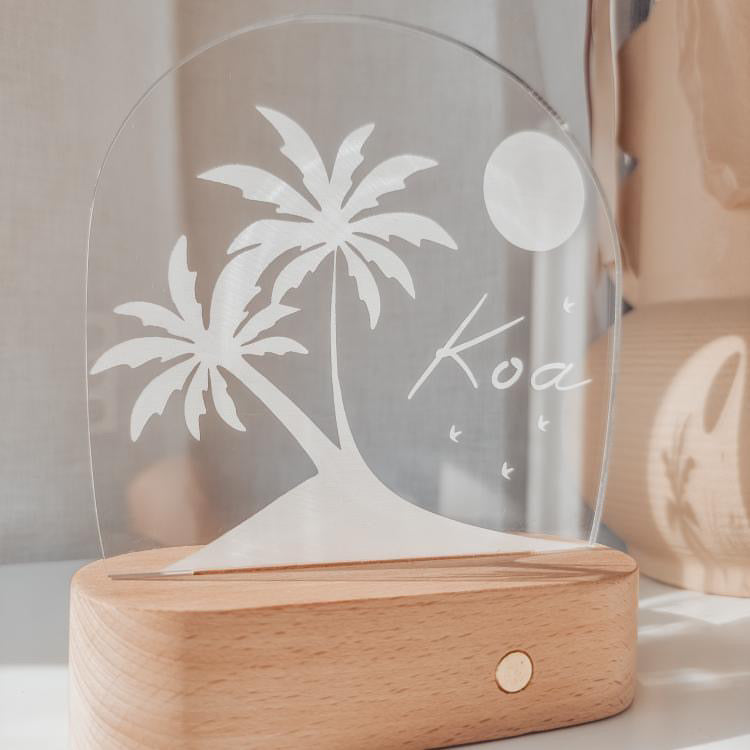 Personalised Gift Night Light - Palm Tree