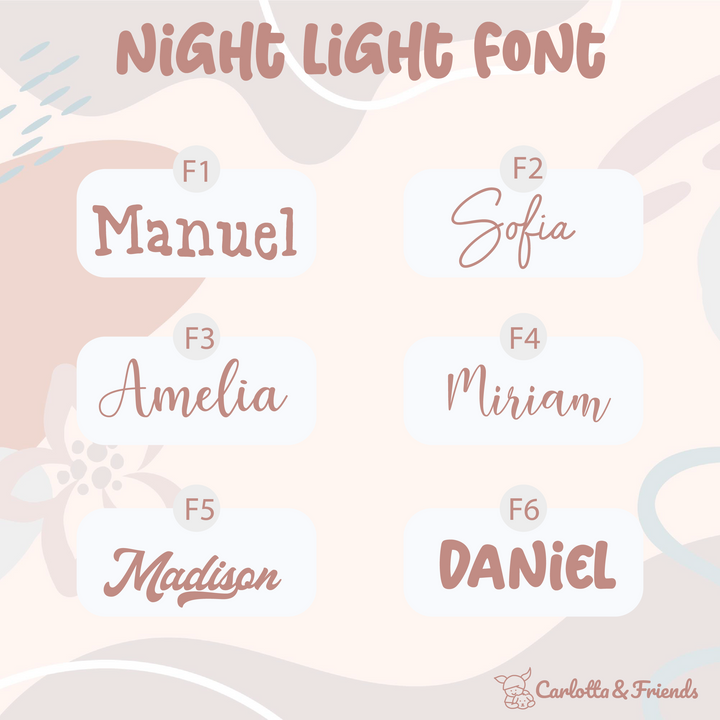 Personalised Night Light -Safari Friends