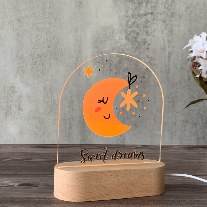 Personalised Gift Night Light for Baby Girl- Sweet Dreams