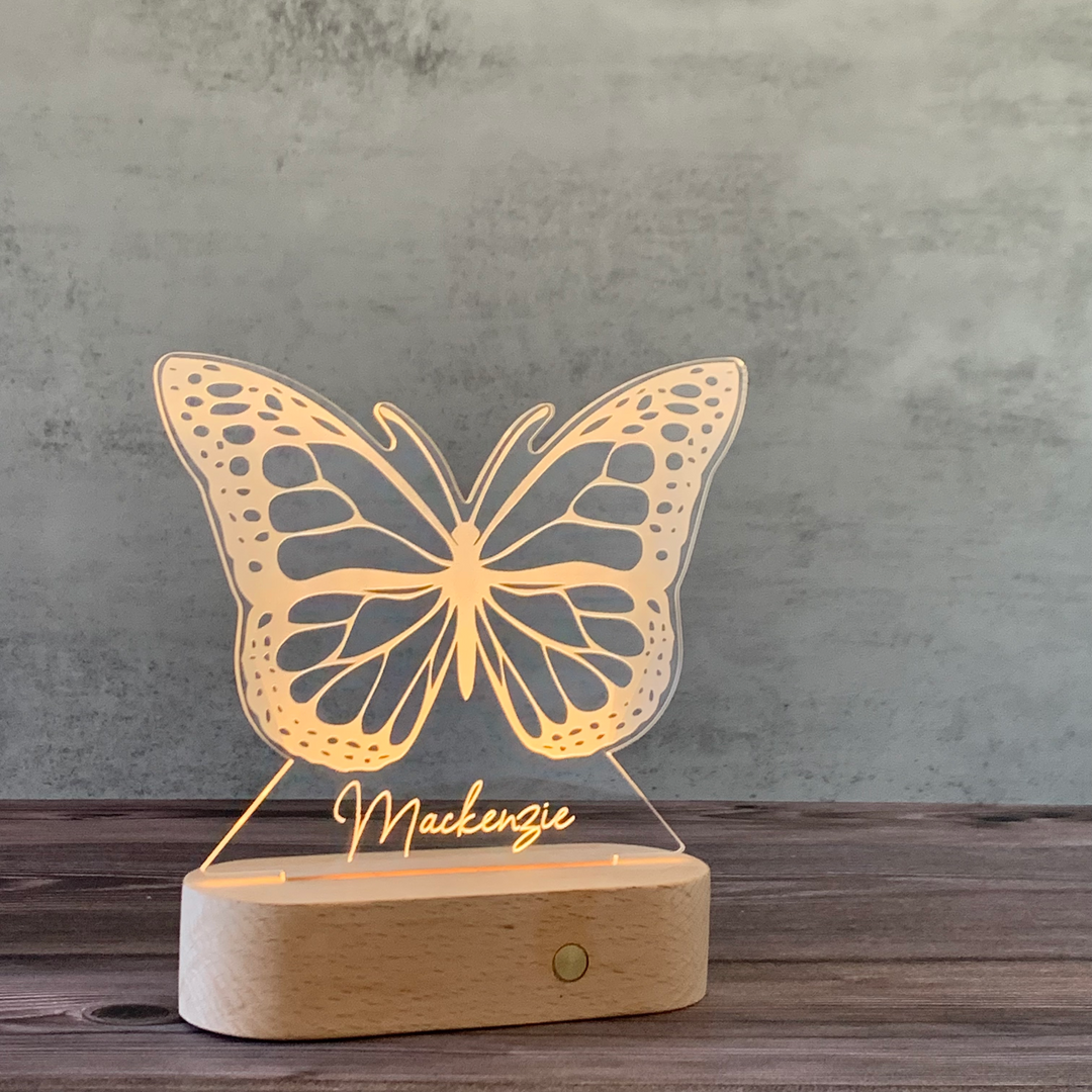 Personalised Gift Night Light - Butterfly