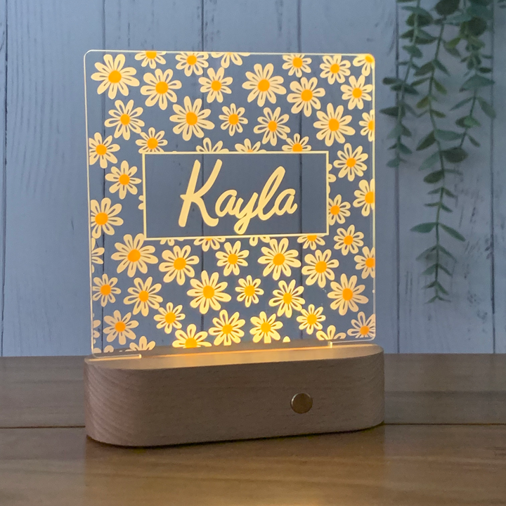 Custom Name Night Light - Daisy