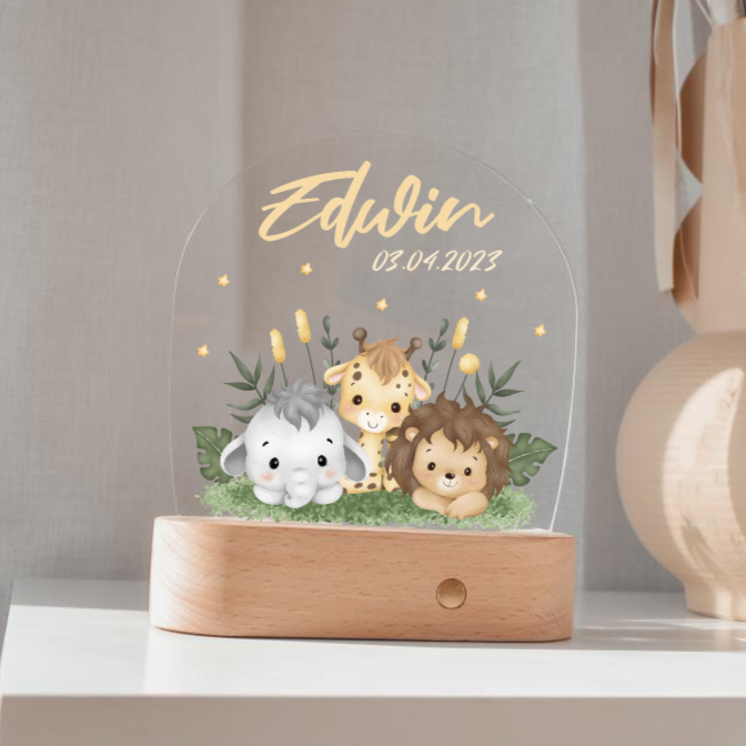 Personalised Night Light - Safari