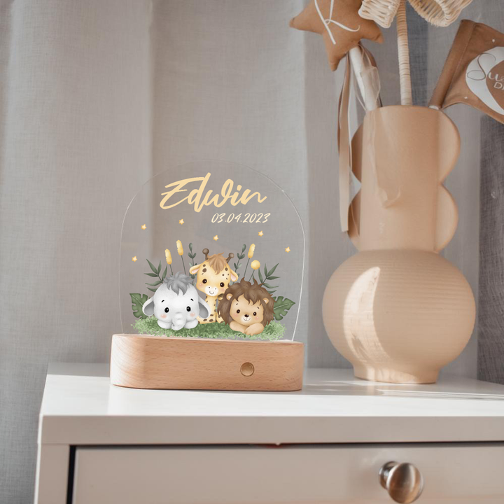 Personalised Night Light - Safari